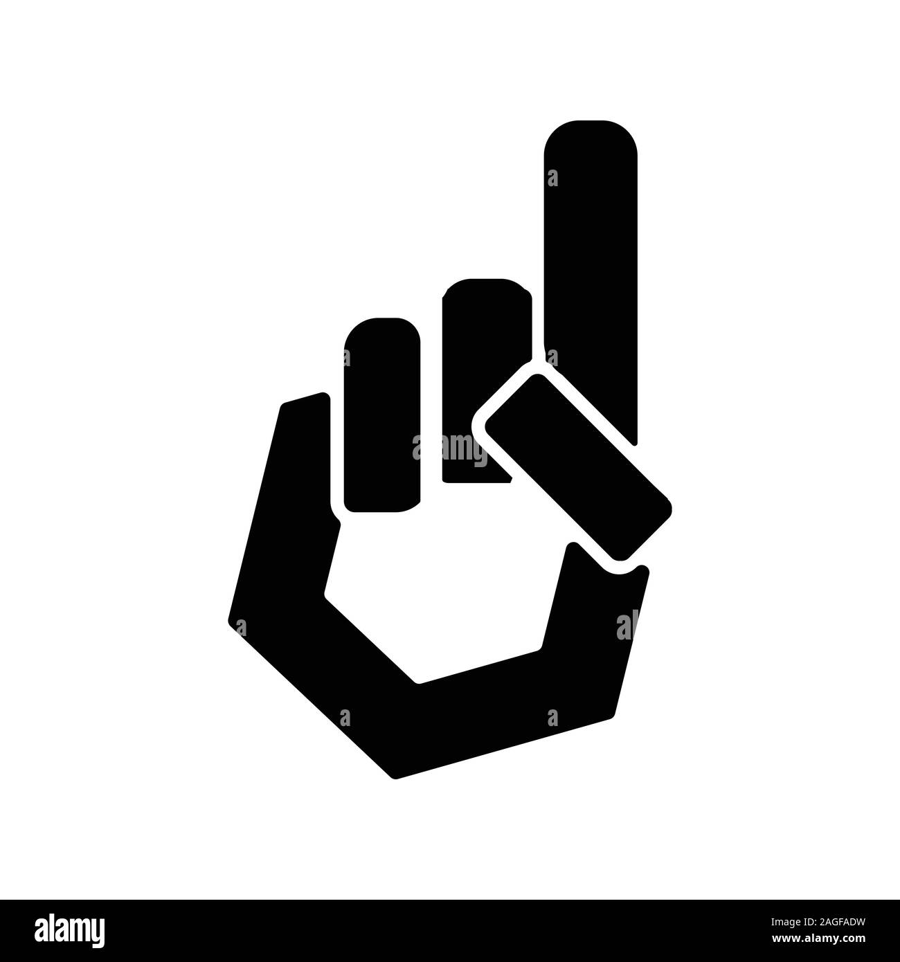 Logo Hand des tauhid Symbol Vektor, dem Einen, dem Weg der Wahrheit Stock Vektor