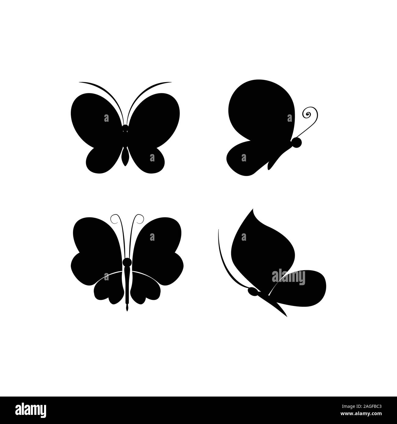 Schmetterling Icons Set Vector Illustration.eps 10. Stock Vektor