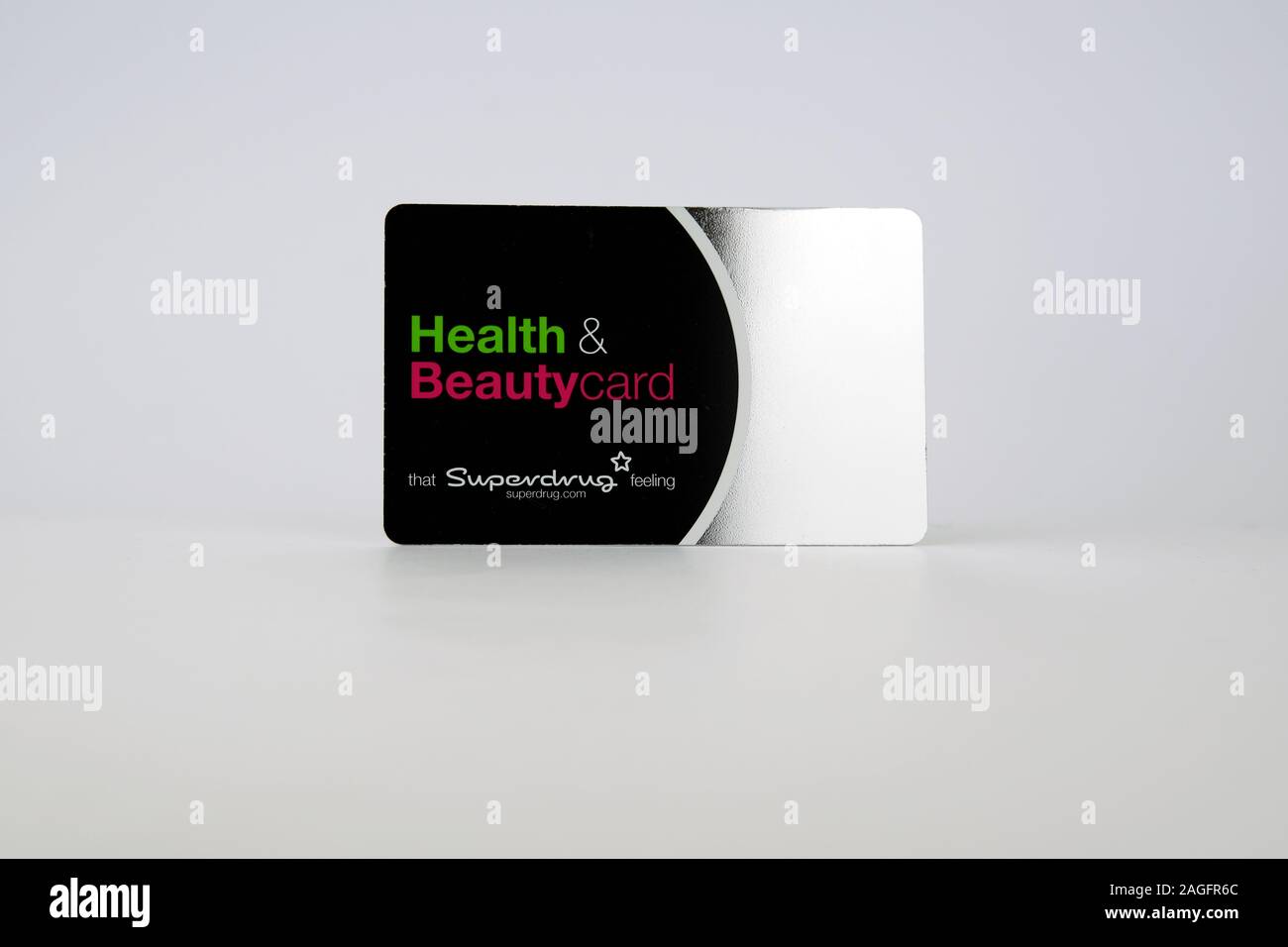 Gesundheit & Beautycard von Superdrug speichern. Stockfoto