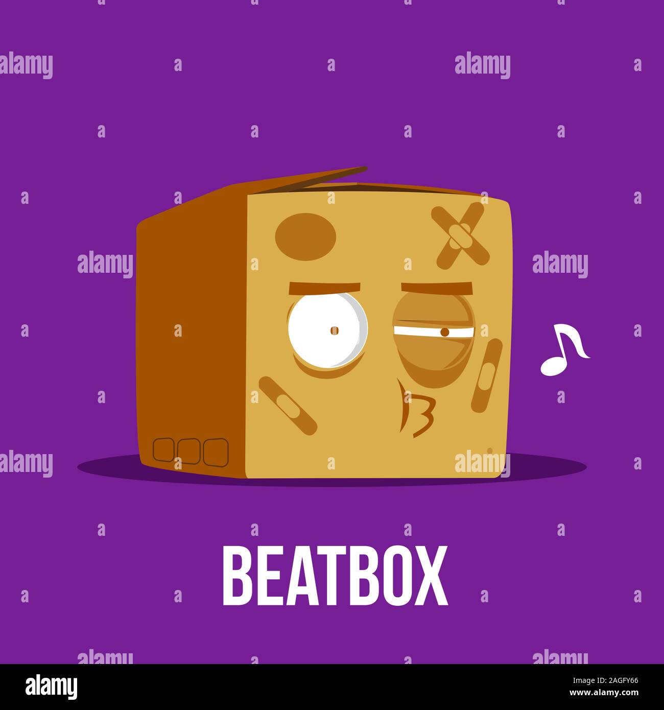 Abstraktes Wortspiel Abbildung: beatbox Stock Vektor