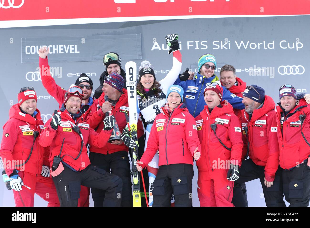 Courchevel Frankreich, Wendy Holdener der Schweiz 3 iwomen Riesenslalom  gültig für den Audi FIS Alpine Ski World Cup 2019/20 wintertersports  Skifahren Stockfotografie - Alamy