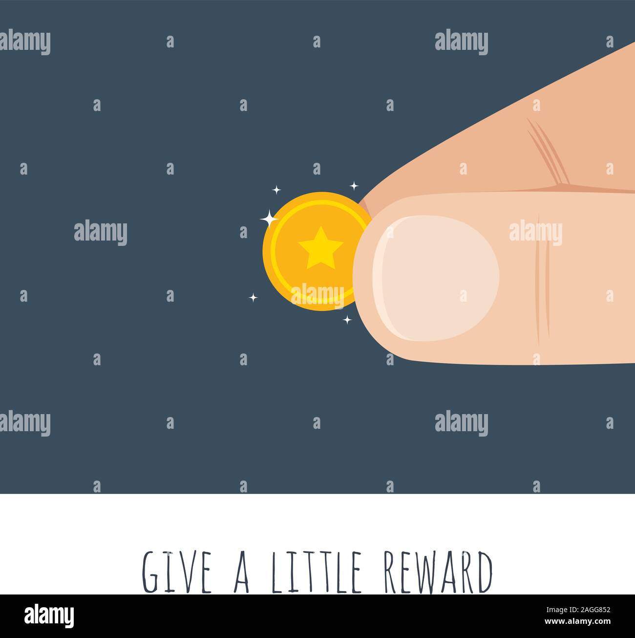 Ein wenig Geld geben. Vector Illustration Poster Stock Vektor