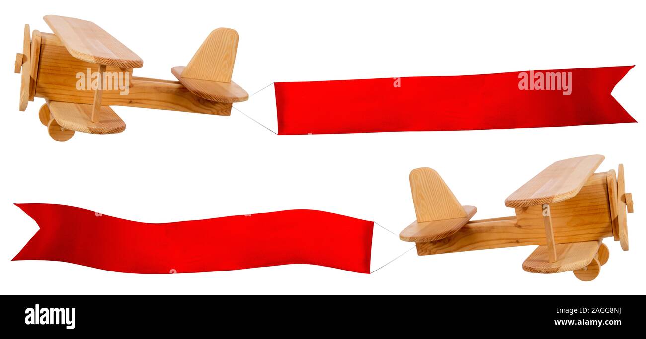 Spielzeug Flugzeug Ribbon Stockfoto