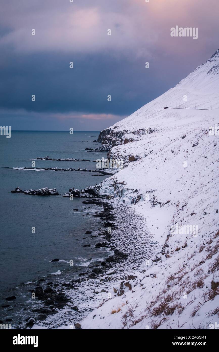 island Winterzeit Stockfoto