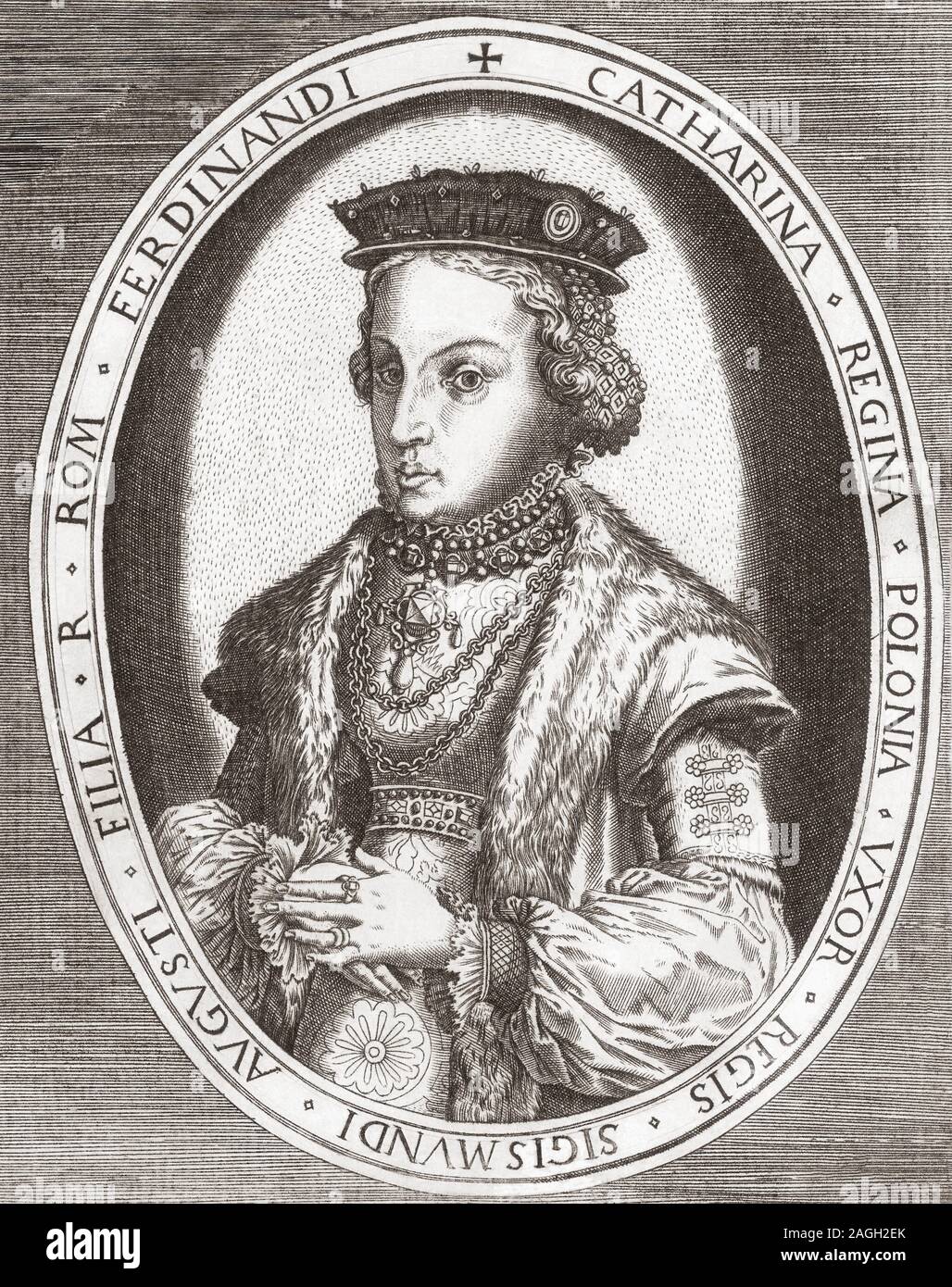 Catherine Jagiellonen-, 1526 - 1583. Polnische Prinzessin und Ehefrau von Johann III. von Schweden. Stockfoto