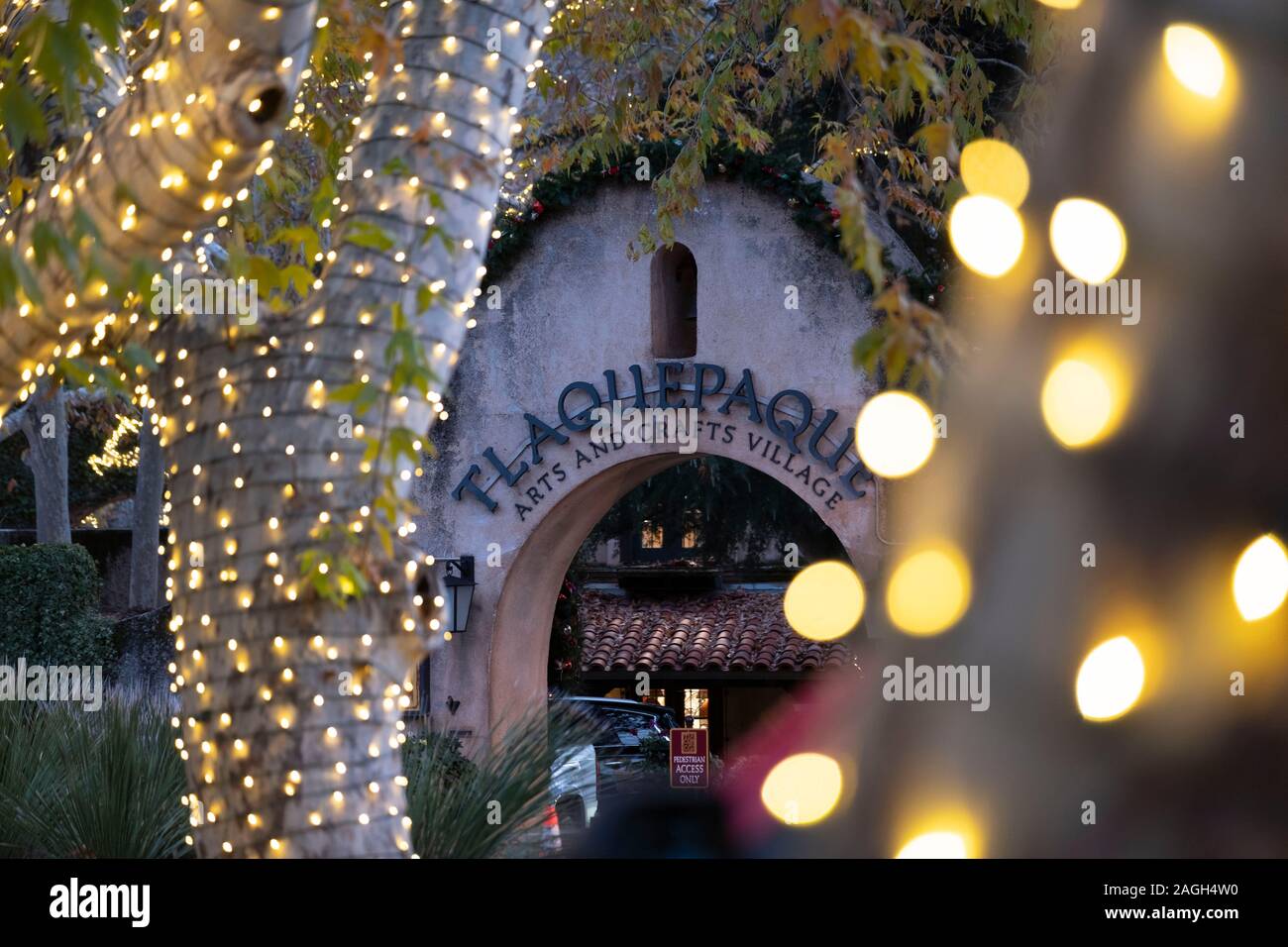 Tlaquepaque Eingang in Sedona Arizona Stockfoto