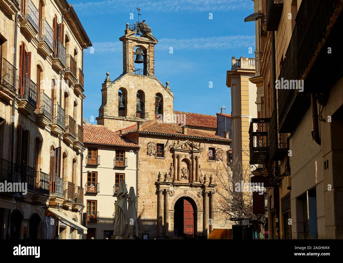 Suchen Sie in der "Iglesia de San Martin de Tours" in Salamanca, in der spanischen Romanik Stockfoto
