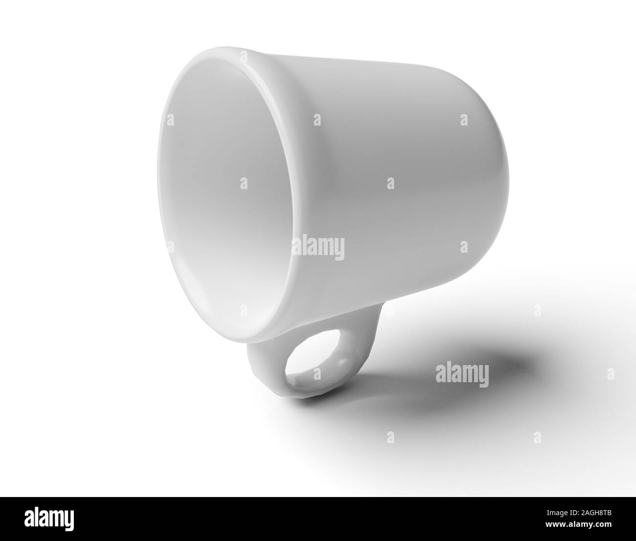 Konzept. Die Schale auf einem weißen Hintergrund. 3D-Rendering Stockfoto