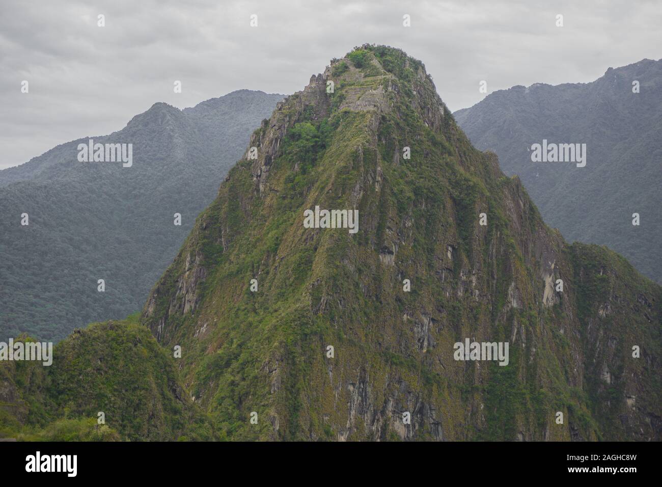 Wayna Picchu, Huayna Picchu, heiliger Berg der Inkas nach Machu Picchu, Cusco Peru Stockfoto