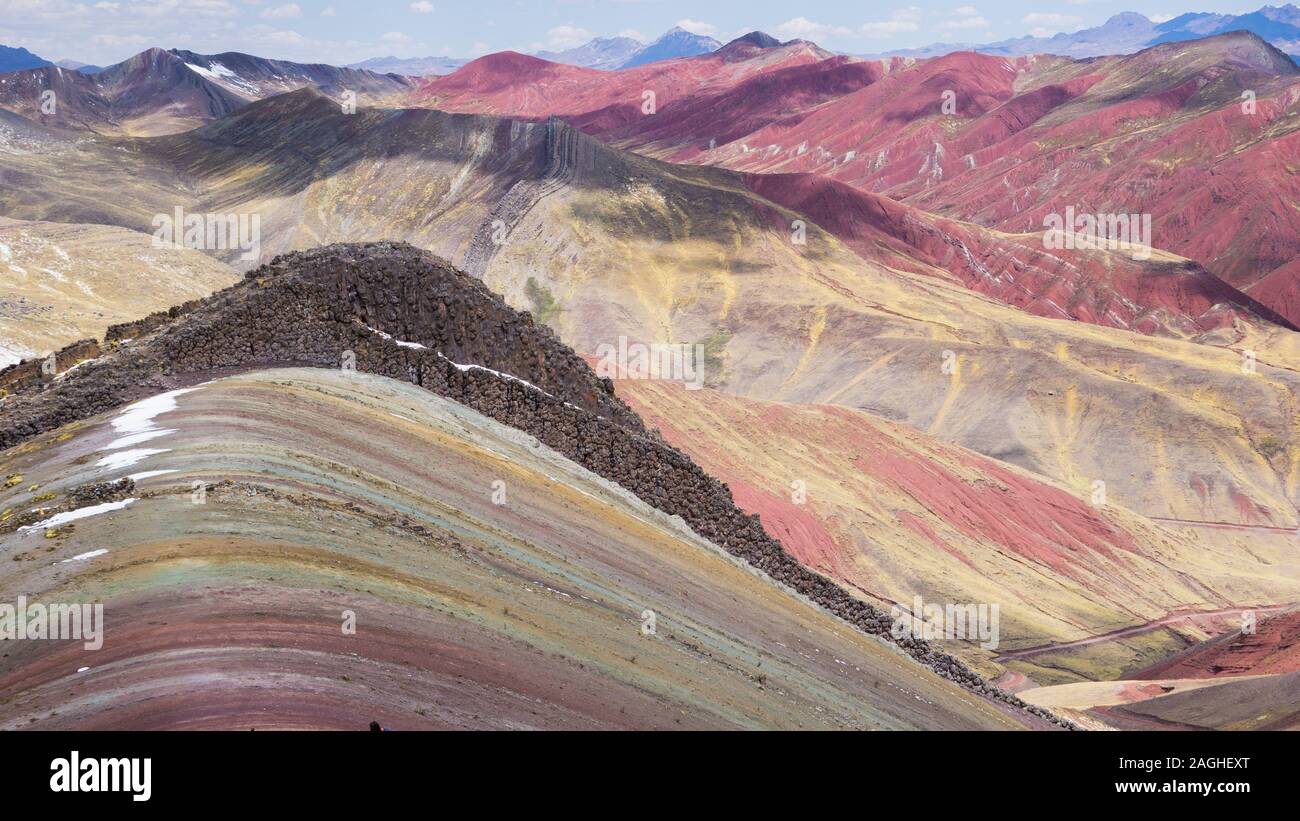 Neue Palccoyo der Regenbogen Berg in Palccoyo, Cusco, Peru Stockfoto