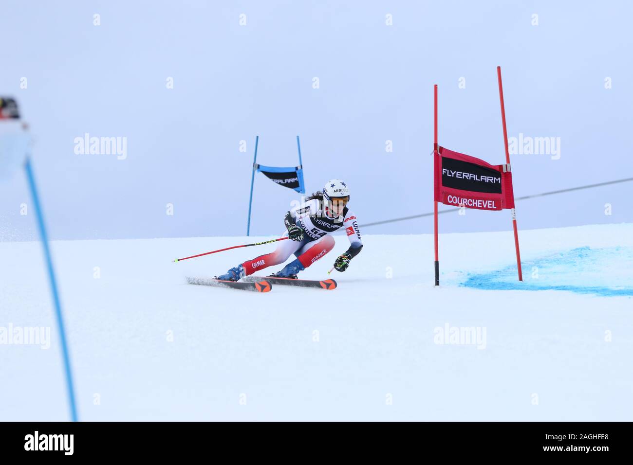 17. Dez 2019 Courchevel Frankreich Audi FIS Weltcup 2019/20 Riesenslalom der Frauen Stockfoto