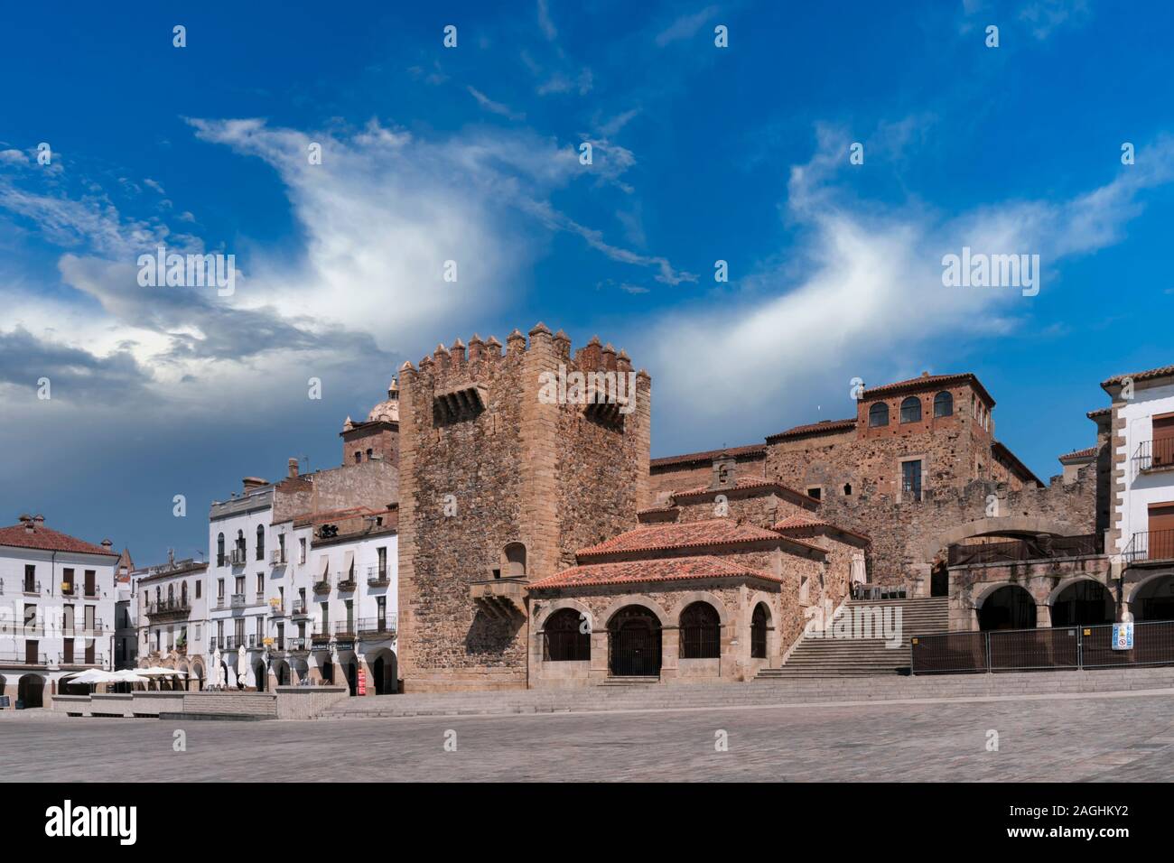 Historische Altstadt von Caceres, Spanien Stockfoto