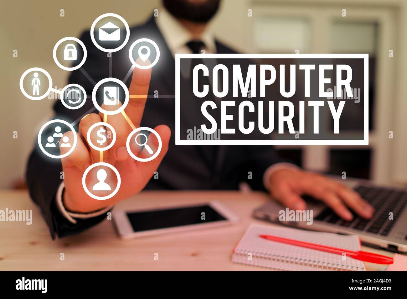 Schreiben Hinweis Ubersicht Computer Sicherheit Business Konzept Fur Schutz Der Computersysteme Von Diebstahl Oder Beschadigung Stockfotografie Alamy