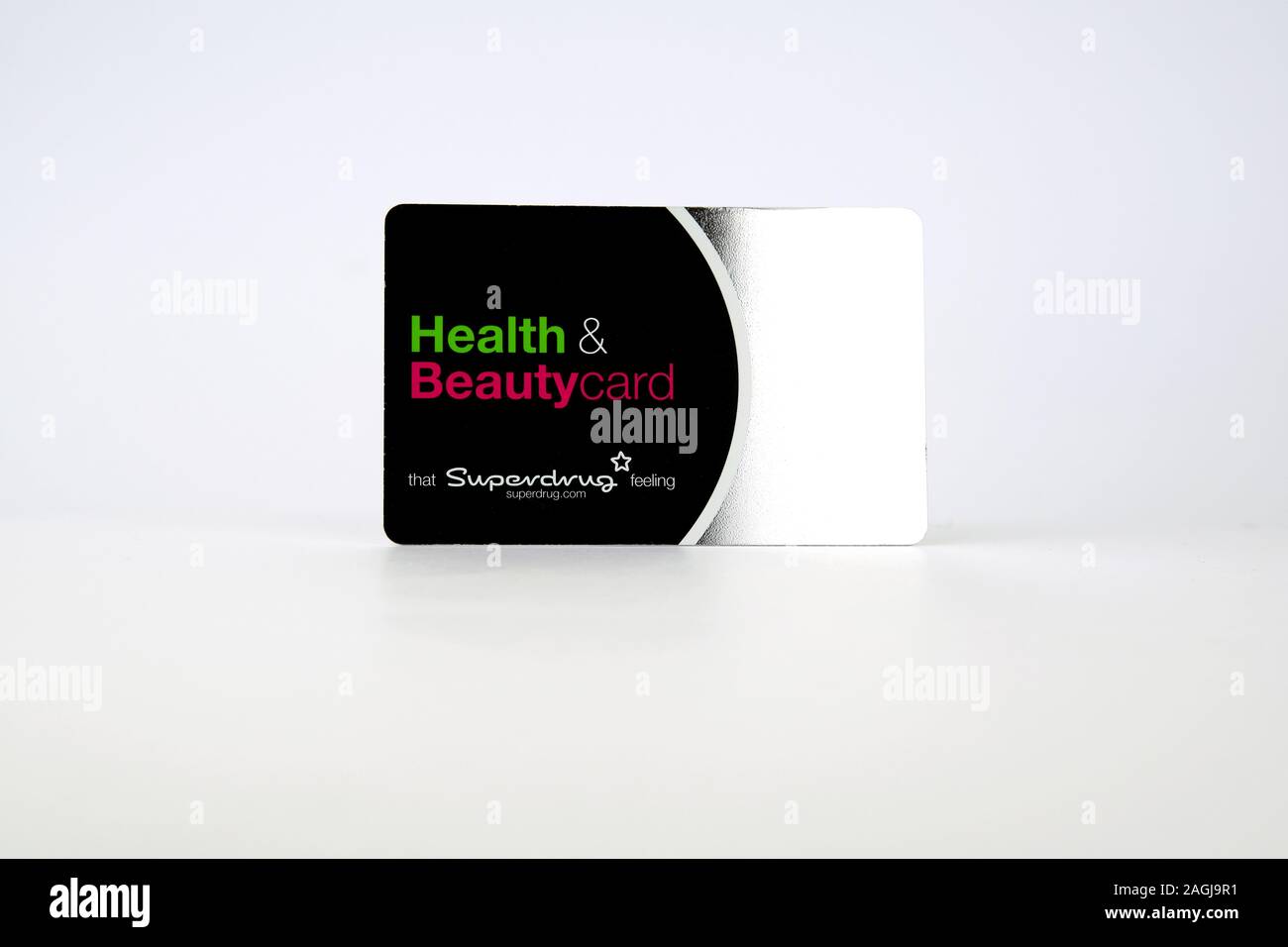 Gesundheit & Beautycard von Superdrug speichern. Treuekarte. Stockfoto