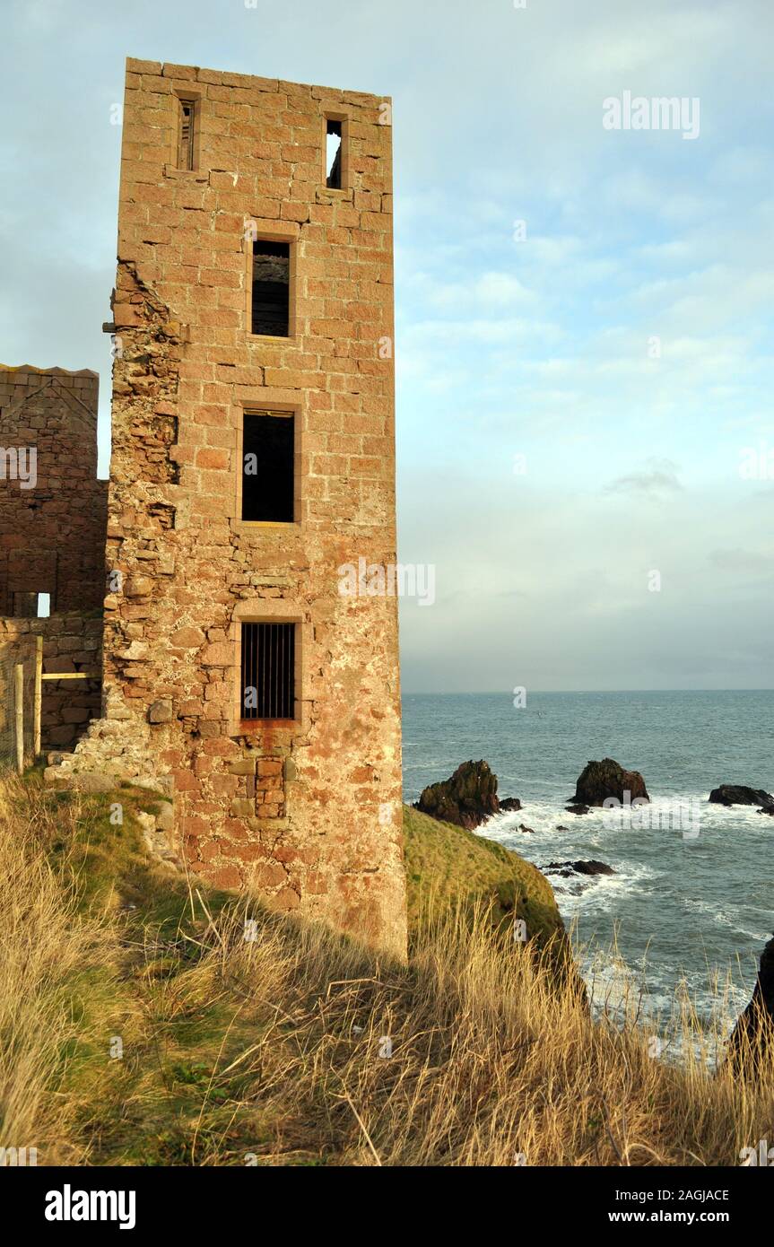 Neue Slains Castle, Cruden Bay, Aberdeenshire Stockfoto