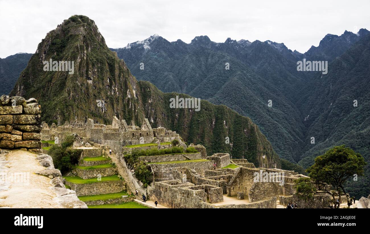 Wayna Picchu, Huayna Picchu, heiliger Berg der Inkas nach Machu Picchu, Cusco Peru Stockfoto