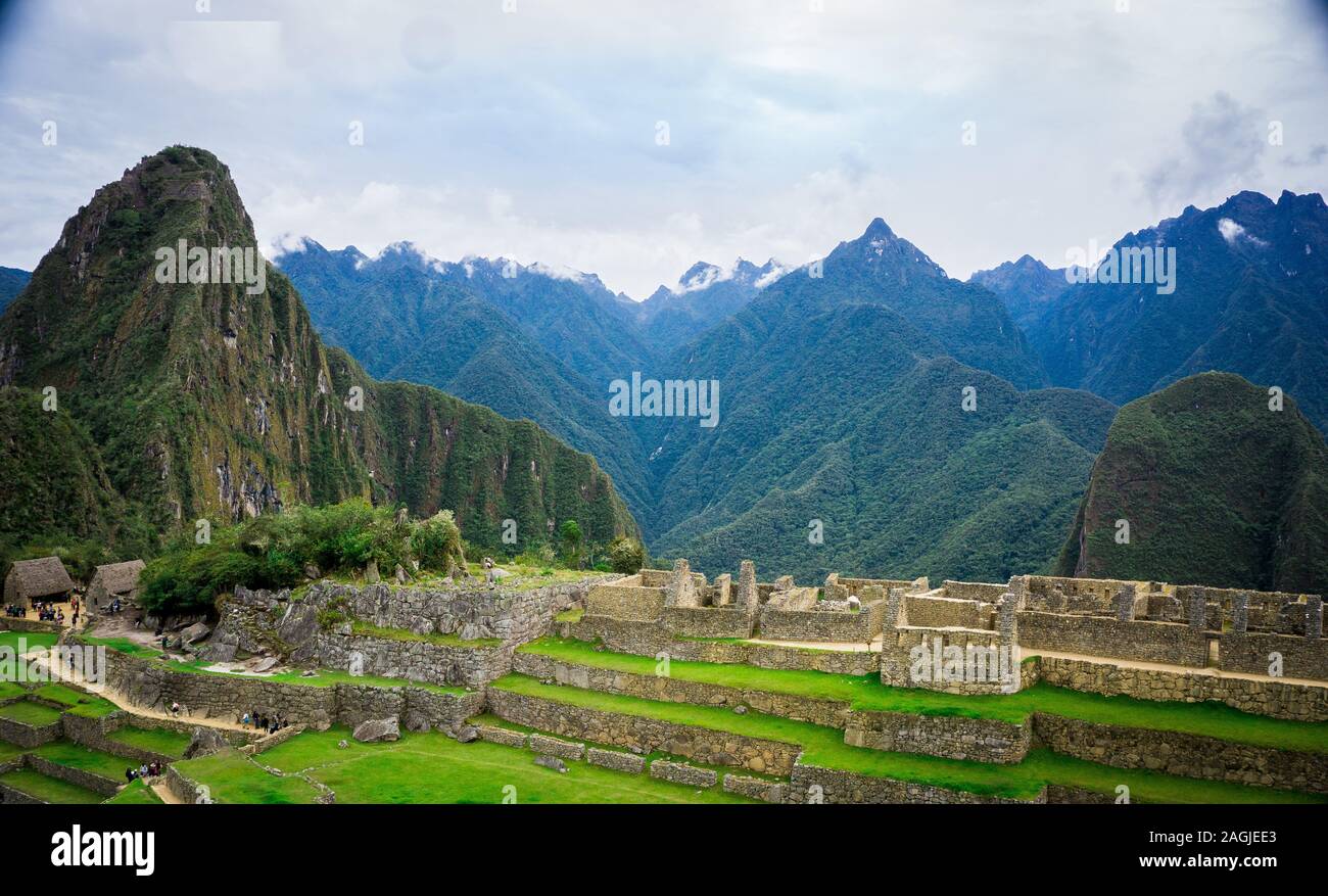 Wayna Picchu, Huayna Picchu, heiliger Berg der Inkas nach Machu Picchu, Cusco Peru Stockfoto