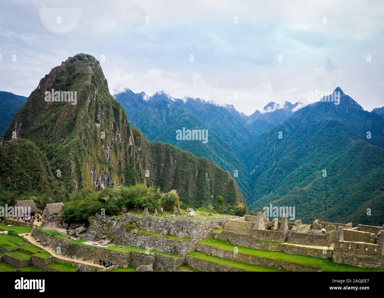 Wayna Picchu, Huayna Picchu, heiliger Berg der Inkas nach Machu Picchu, Cusco Peru Stockfoto