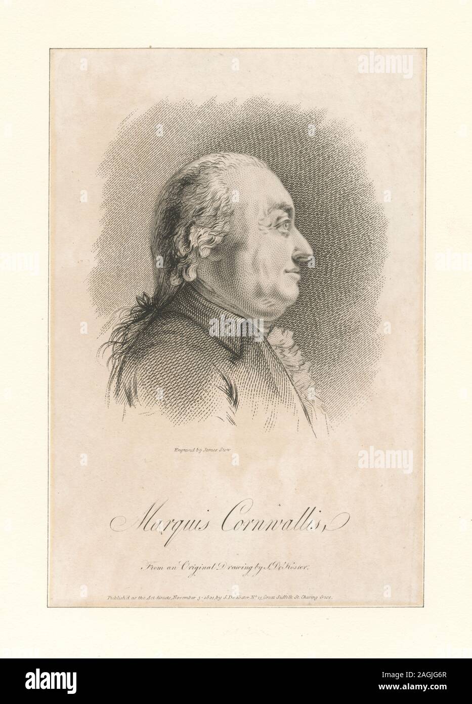 Enthält einige photomechanischen Reproduktionen. Druckgrafiker gehören Francesco Bartolozzi, Henry Bryan Halle und Alexander Heu Ritchie. Titel aus dem Kalender von Emmet Sammlung. EM7686 Verfasserangabe: James verstauen; Marquis Cornwallis Stockfoto