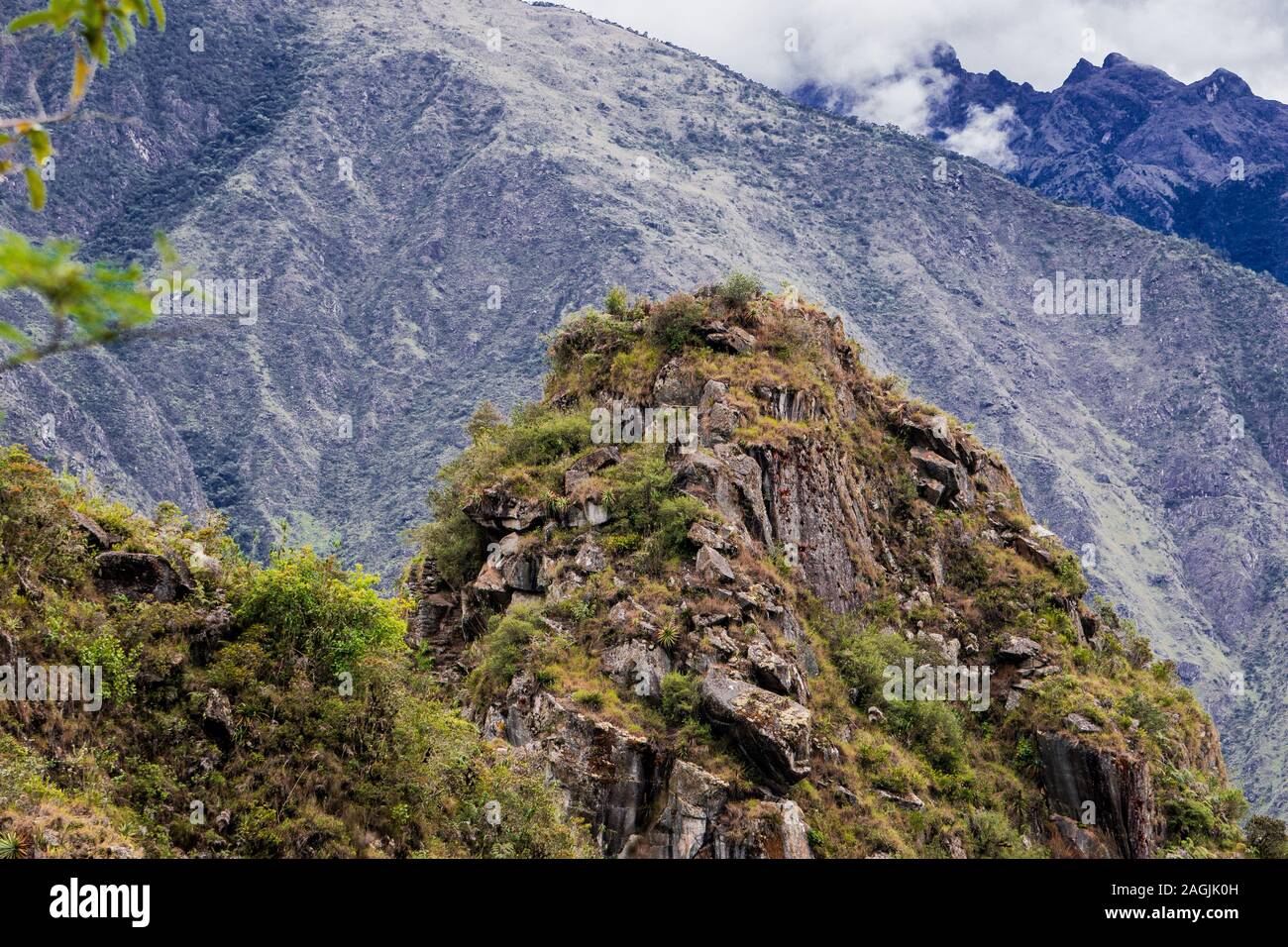 Wayna Picchu, Huayna Picchu, heiliger Berg der Inkas nach Machu Picchu, Cusco Peru Stockfoto