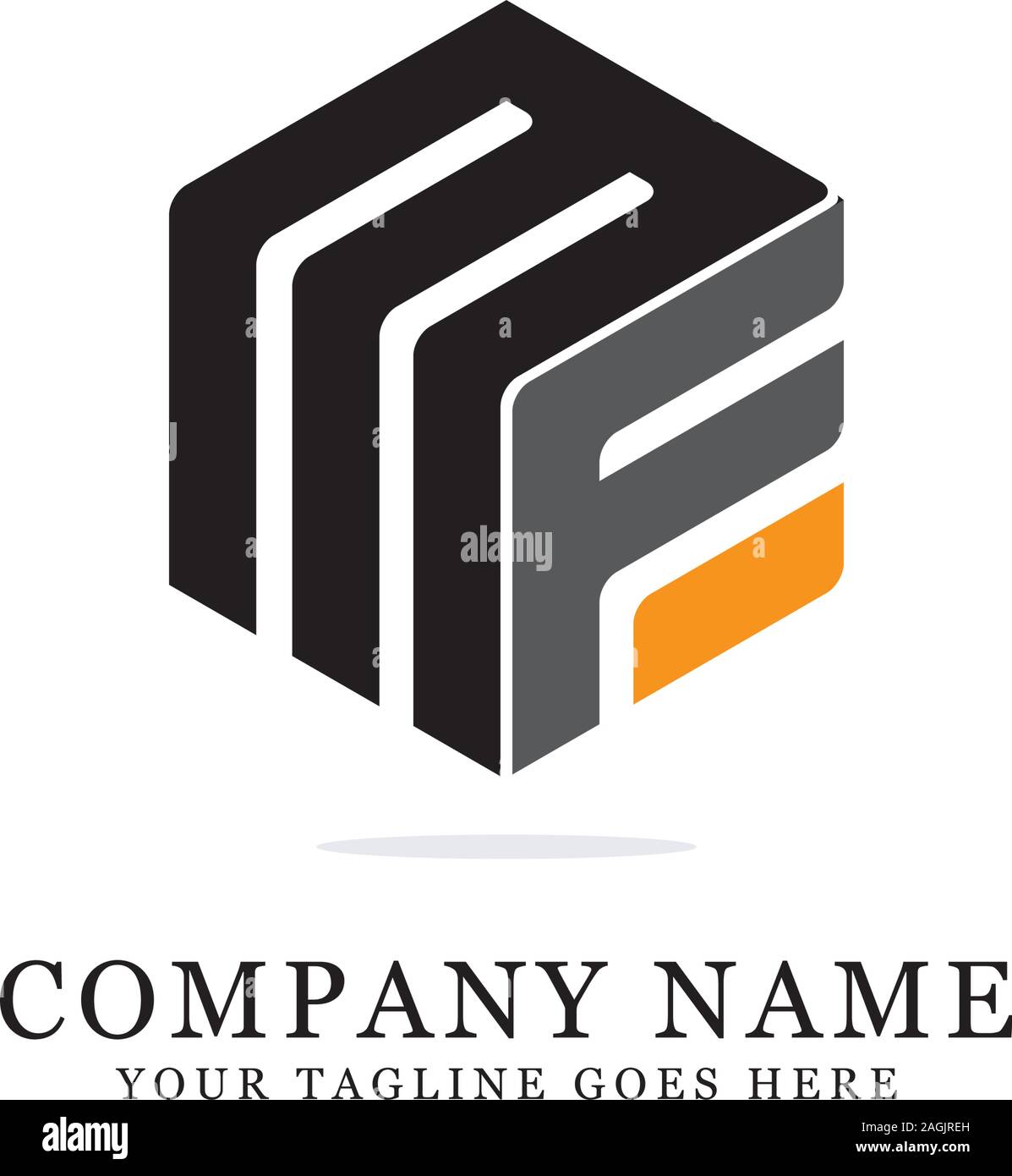 M ersten logo Inspiration, negativen Raum schreiben Logo Designs Stock Vektor