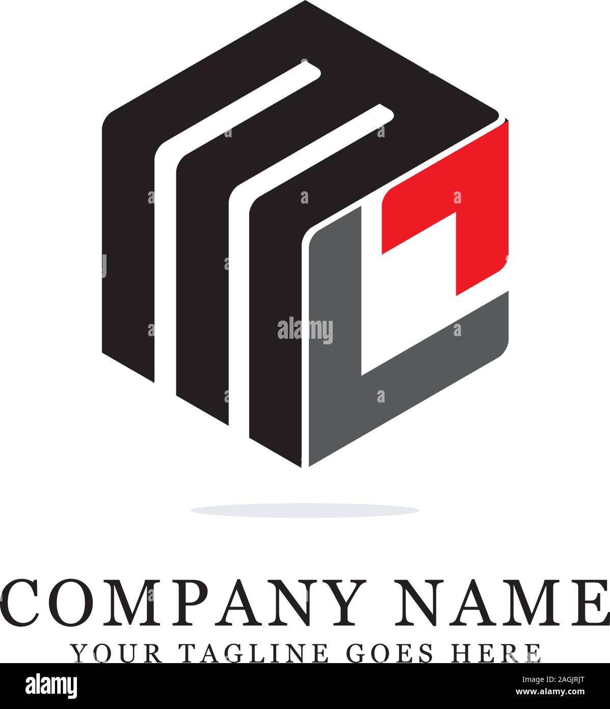 M ersten logo Inspiration, negativen Raum schreiben Logo Designs Stock Vektor