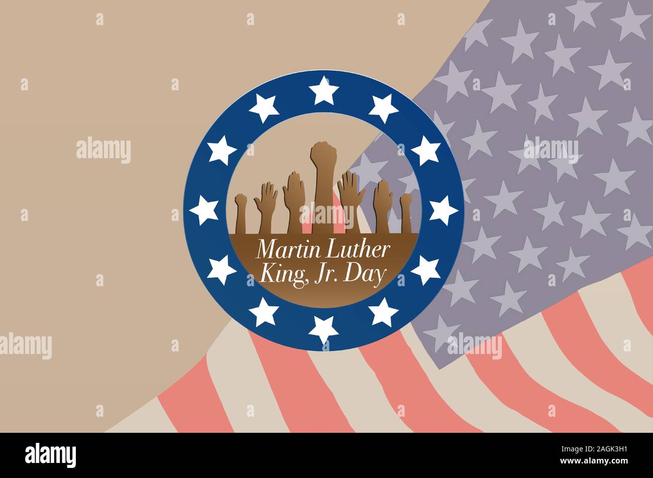 Martin Luther King Tag Geburtstag - amerikanische Flagge abstrakt Hintergrund illustrator Vektor Stock Vektor