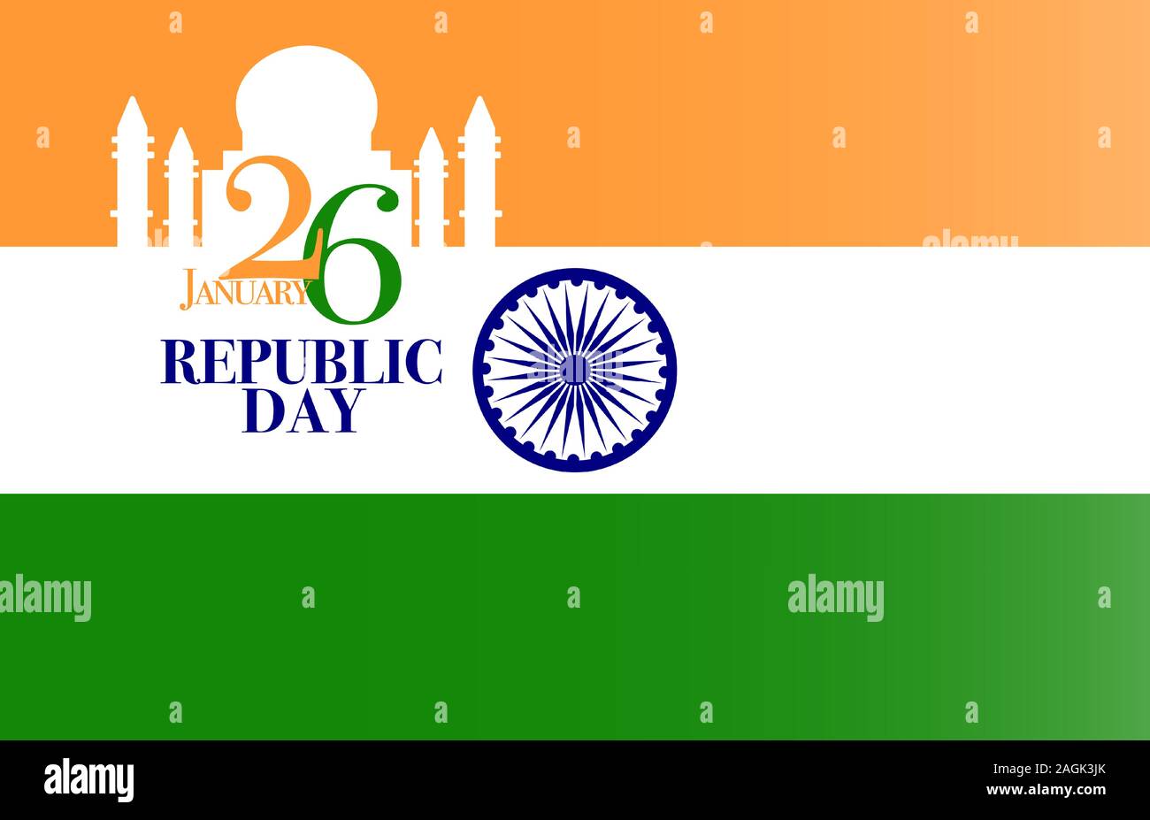 Indien Tag der Republik Feier am 26. Januar, indischen nationalen Tag Vector Illustrator Stock Vektor