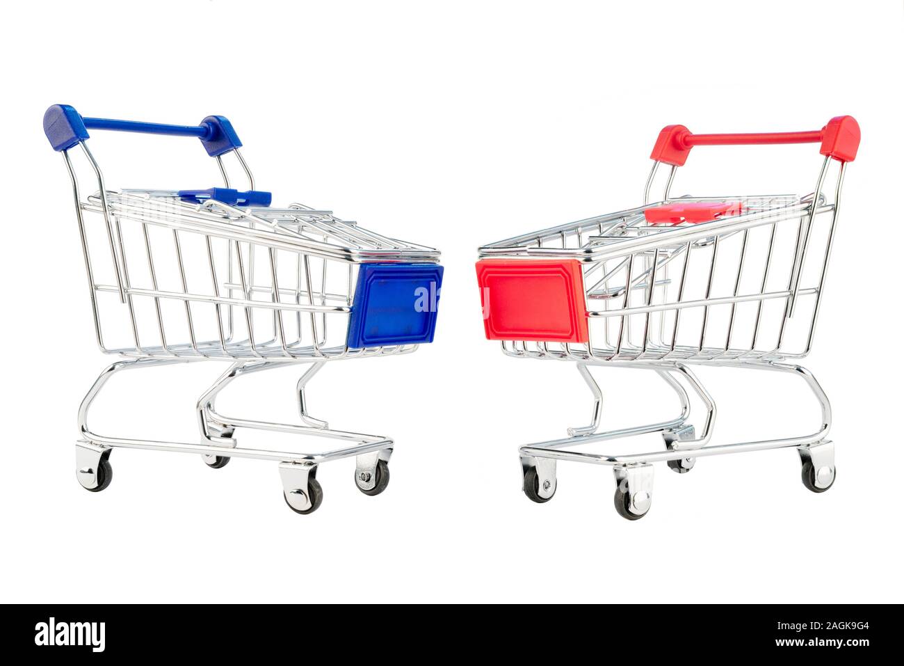 Warenkorb isoliert Stockfoto
