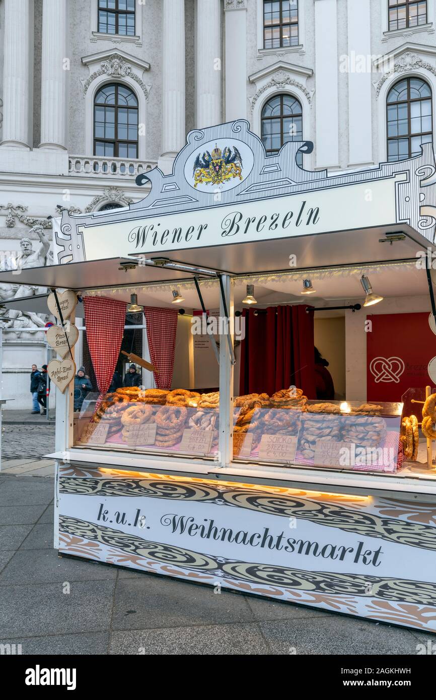 Hofburg Weihnachtsmarkt, Wien, Österreich Stockfoto