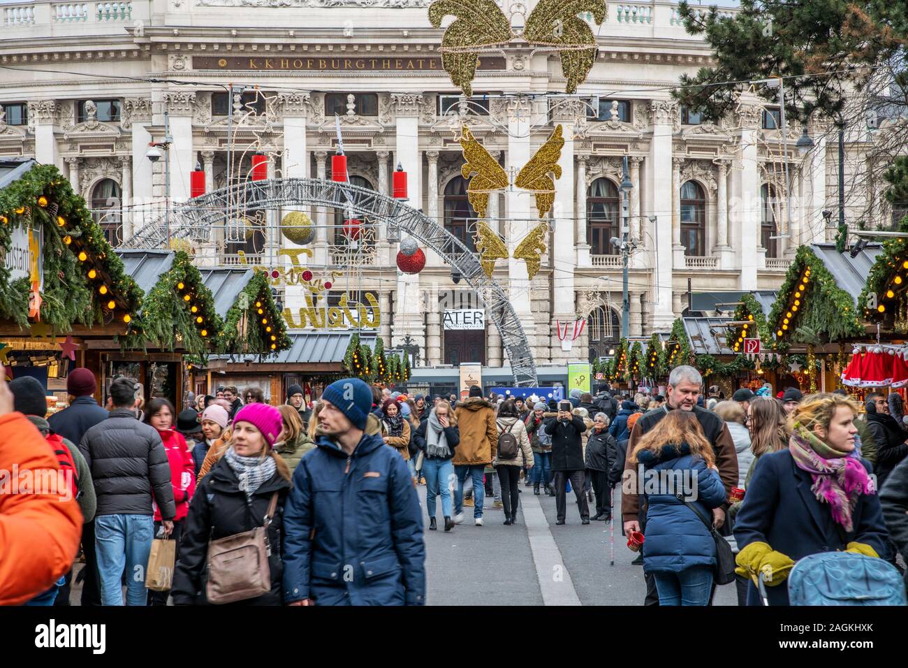 Rathaus Weihnachtsmarkt, Wien, Österreich Stockfotografie - Alamy
