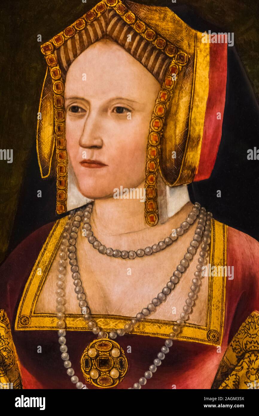 England, Porträt von Katherine von Aragon (1485-1536) Ehefrau von Heinrich VIII. Stockfoto