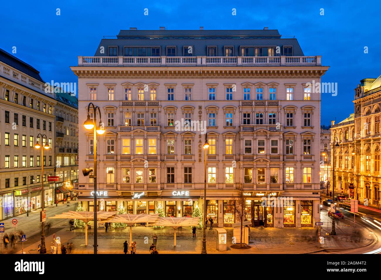 Hotel Sacher, Wien, Österreich Stockfoto