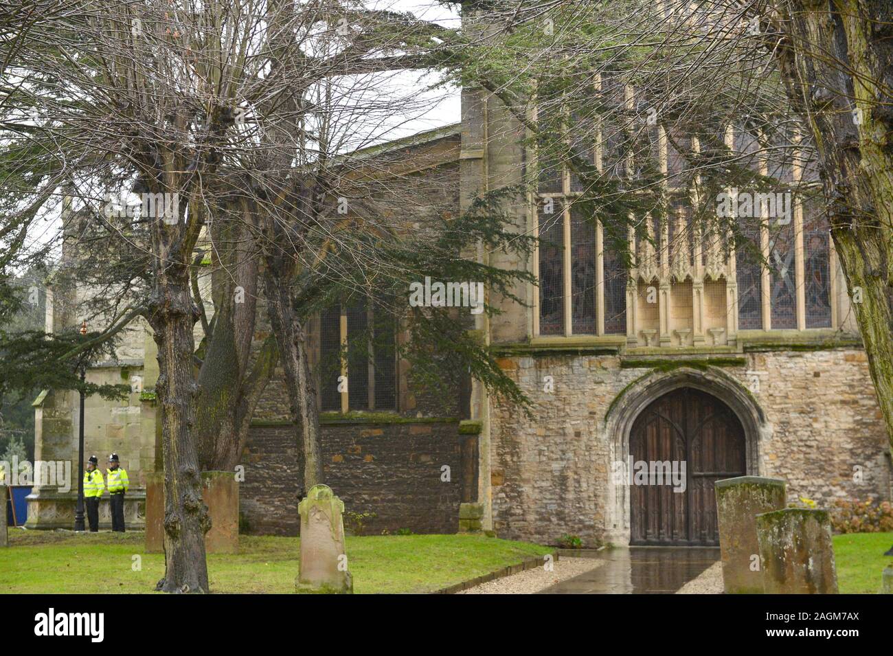 Holy Trinity Church in Stratford-upon-Avon, wo ein Gedenkgottesdienst für die London Bridge terror Angriff Opfer Saskia Jones ist wegen statt. Stockfoto