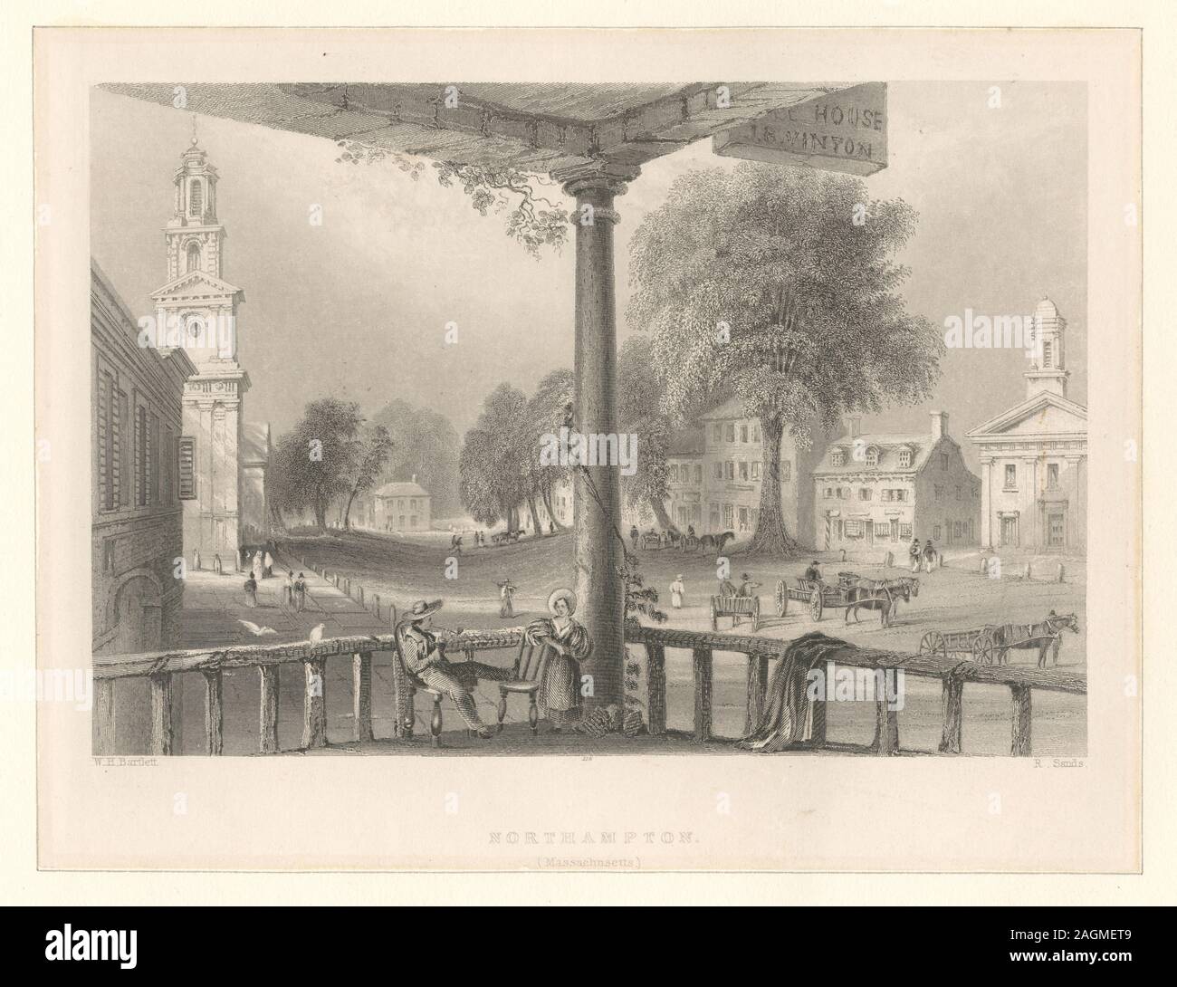 Druckgrafiker gehören S. Canot, H.B. Hall, S.V. Hunt, J.B. Longacre, J.M. Probst und Paul Schränke. Titel aus dem Kalender der Emmet Sammlung. EM 8501 Verfasserangabe: R. Sands; Northampton (Massachusetts) Stockfoto