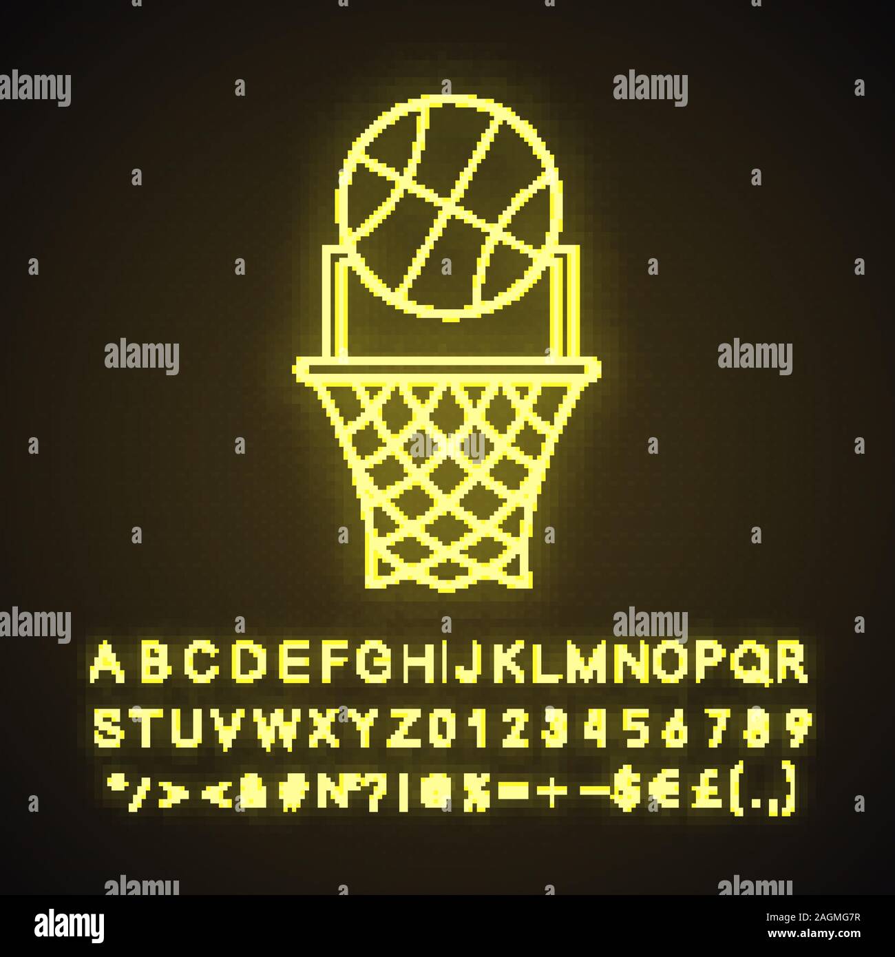 Basketballkorb und Kugel Neon Licht Symbol. Leuchtende Zeichen mit  Alphabet, Zahlen und Symbolen. Vektor isoliert Abbildung Stock-Vektorgrafik  - Alamy