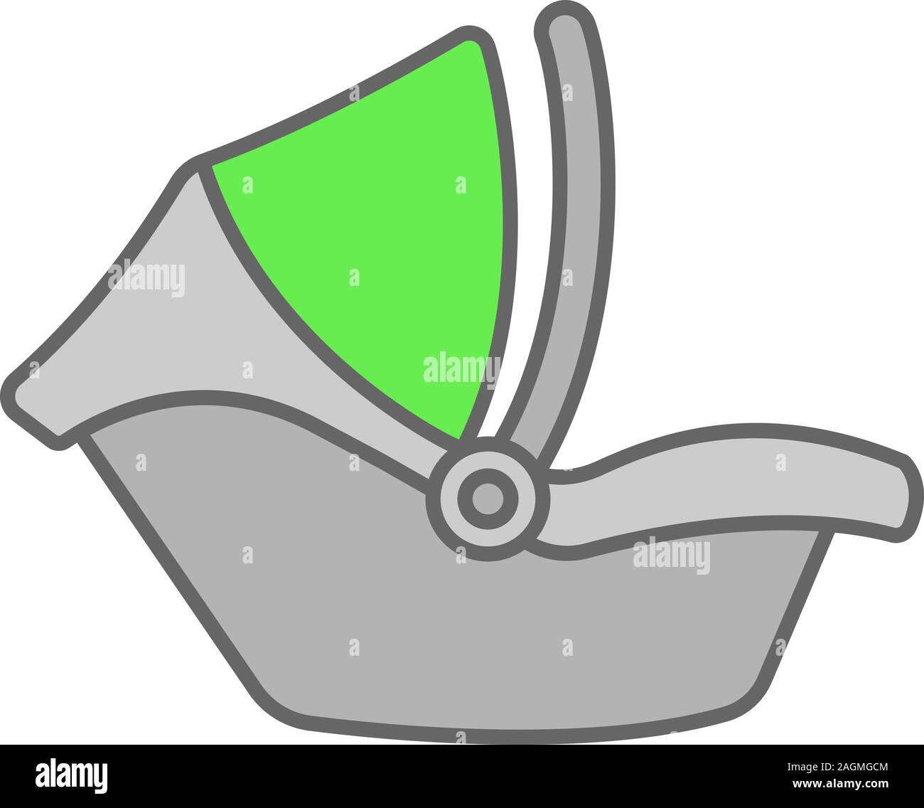 Baby Autositz Farbe Symbol. Kleinkinder Sicherheit Sitz. Kinderrückhaltesystem. Isolierte Vector Illustration Stock Vektor