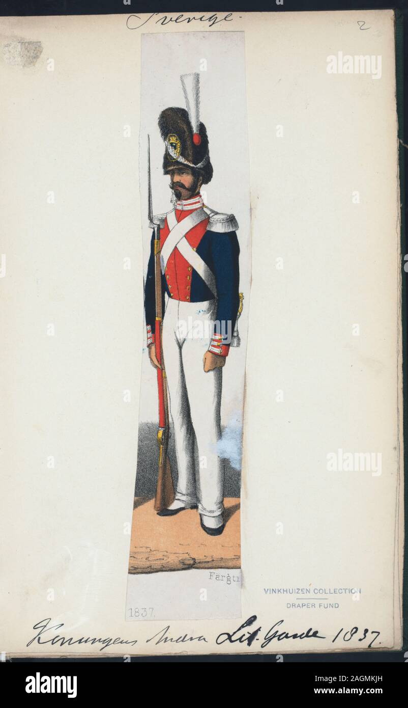 Norwegen und Schweden Soldat, 1837-39; Norwegen und Schweden Soldat, 1837-39. Stockfoto