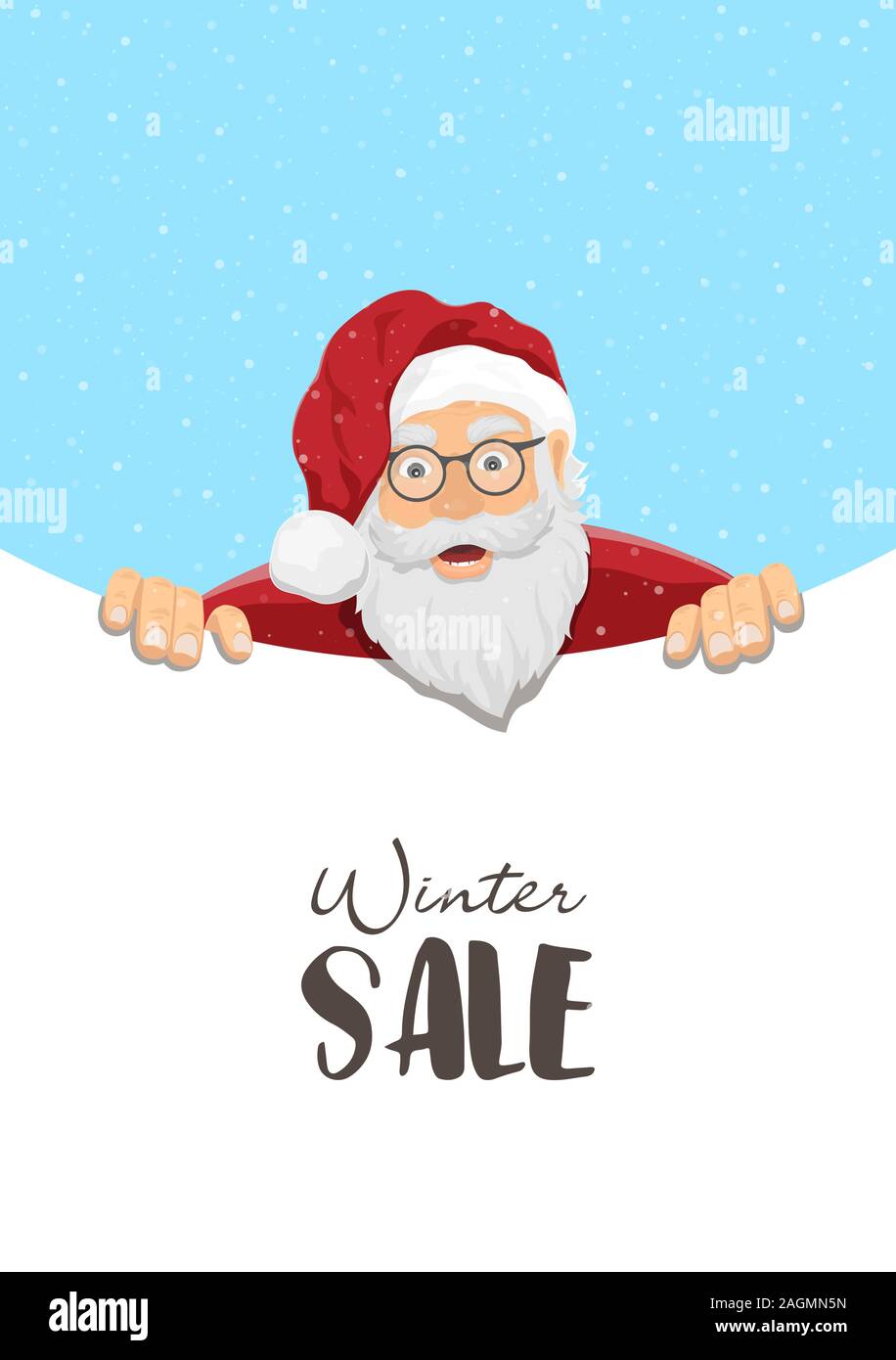 Weihnachten Santa Claus Poster Stock Vektor
