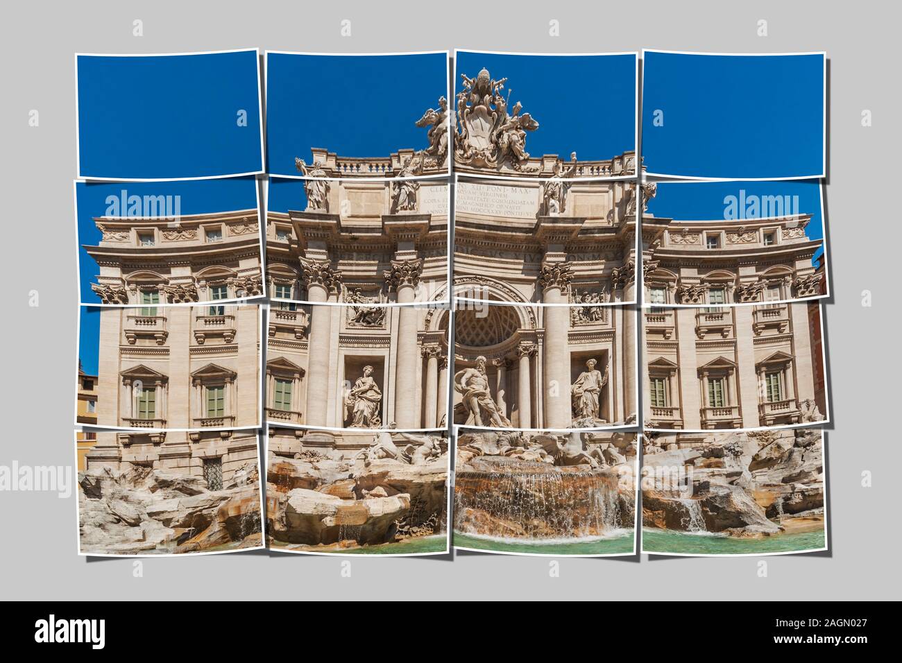 Der Trevi Brunnen ist der größte Brunnen in Rom. Es war am Ende des Palazzo Poli von 1732 bis 1762 gebaut, Rom, Latium, Italien, Europa Stockfoto