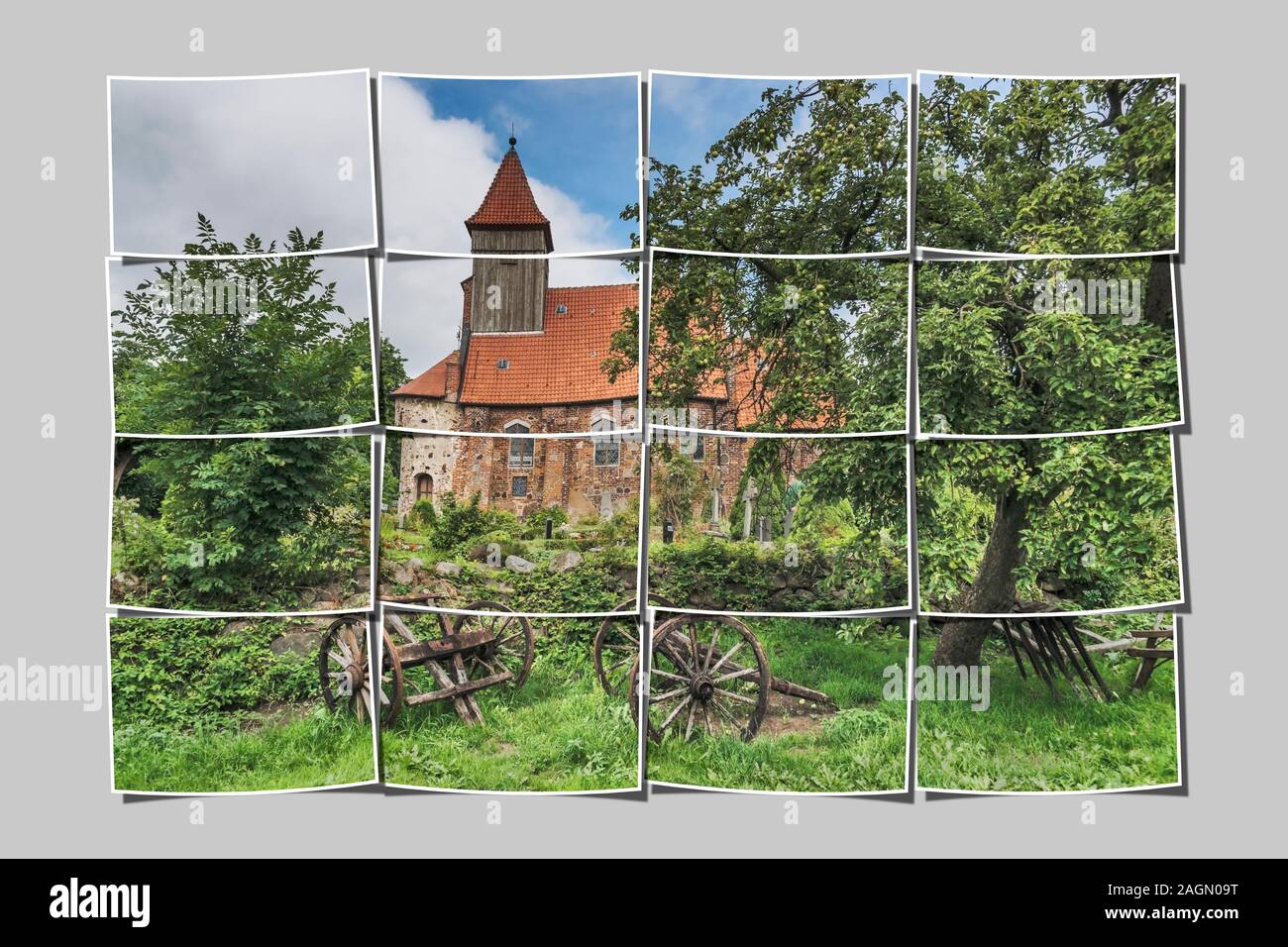 Die Kirche St. Katharina in Middelhagen wurde 1455 im gotischen Stil erbaut, Insel Rügen, Mecklenburg-Vorpommern, Deutschland, Europa Stockfoto