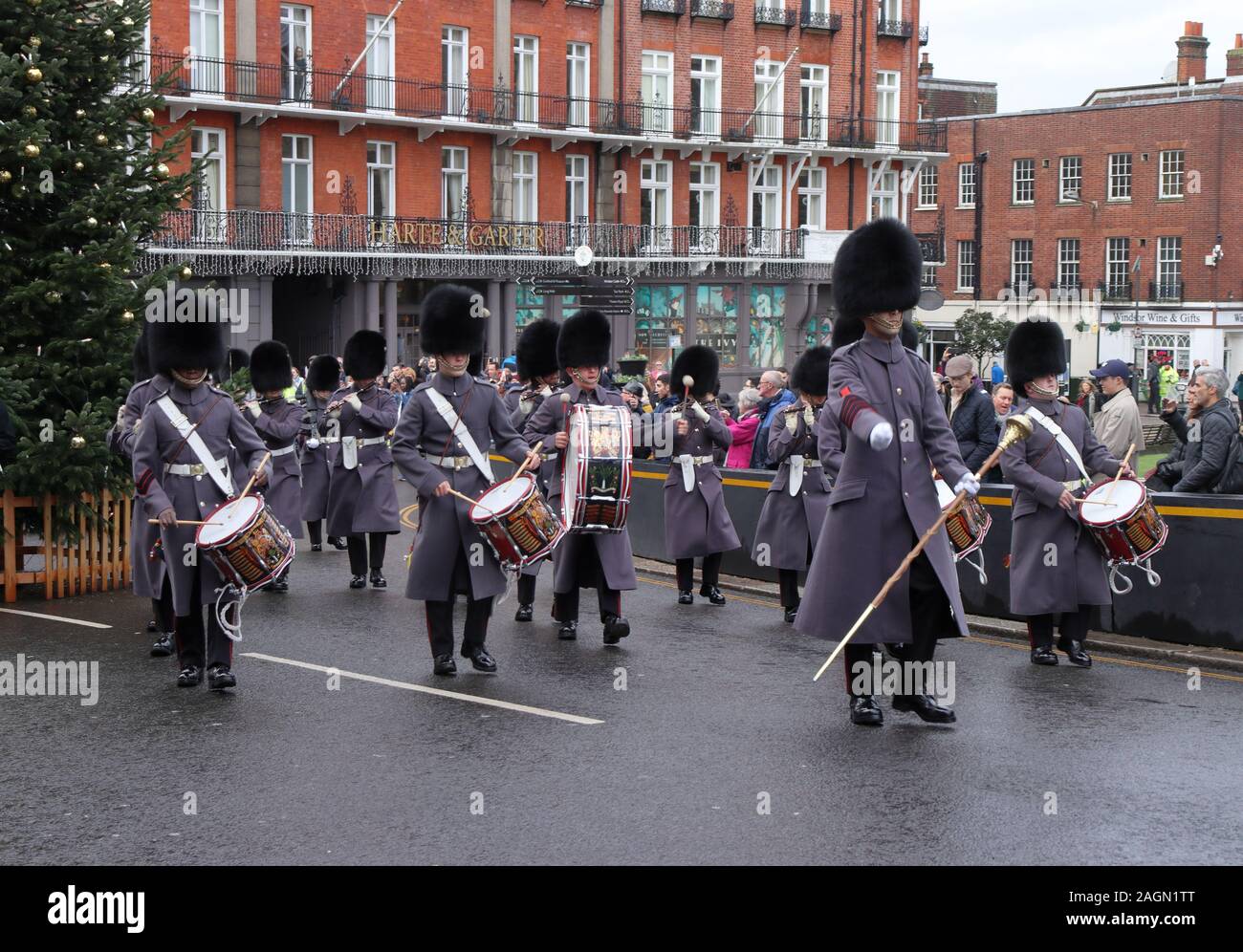 Welsh Guards Band im Schloss Windsor Stockfoto