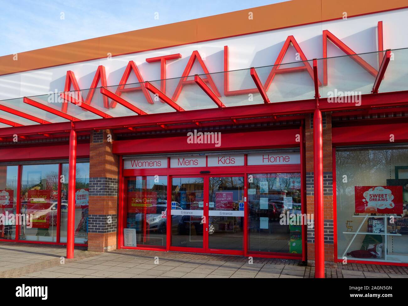 Matalan Store, Trowbridge Retail Park, Wiltshire, England, Großbritannien Stockfoto