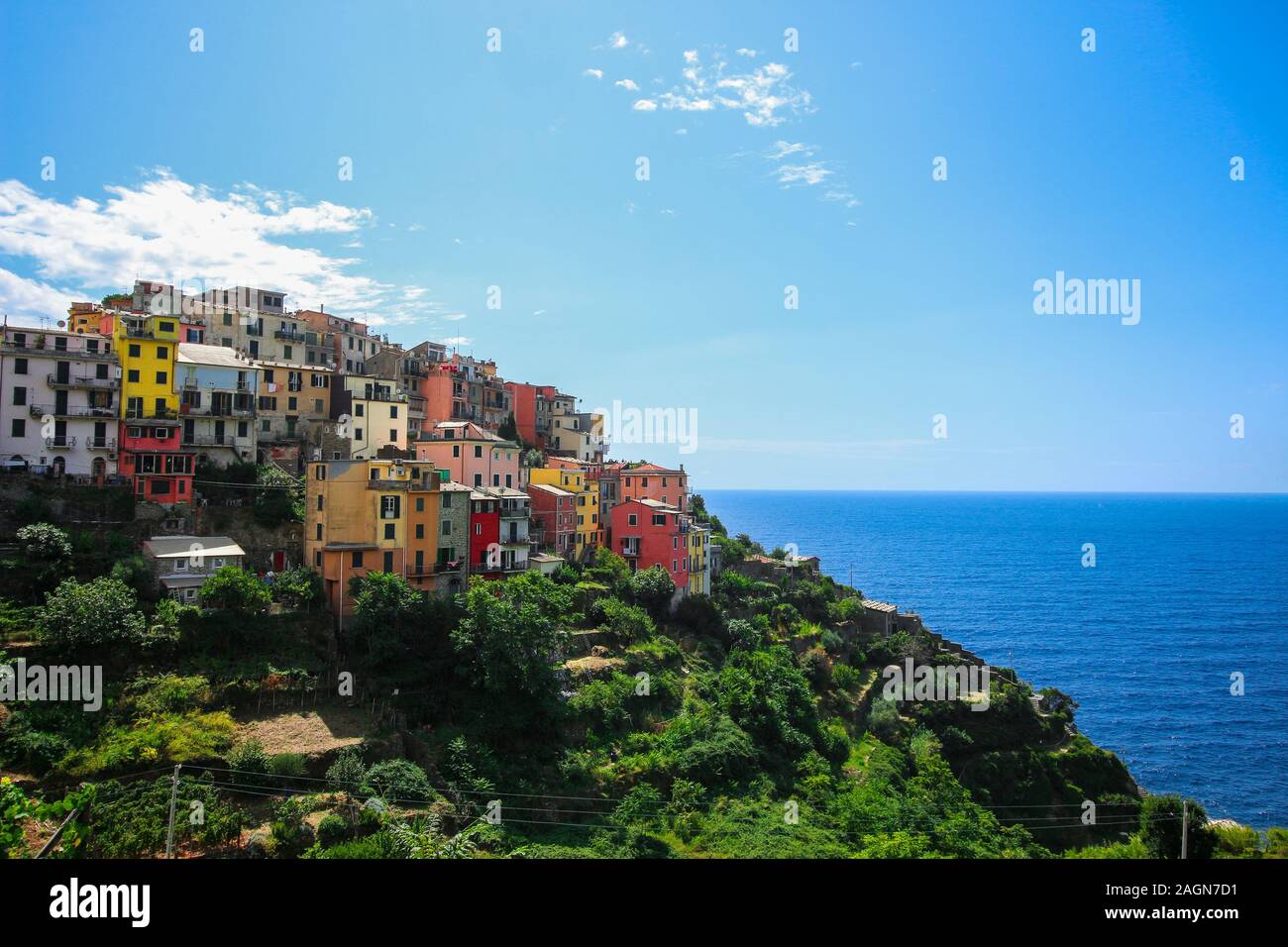 Dorf von Corniglia in Cinque Terre, Italien Stockfoto