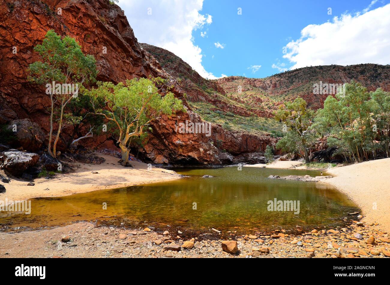 Australien, NT, lurline Schlucht in West McDonnell Range National Park Stockfoto