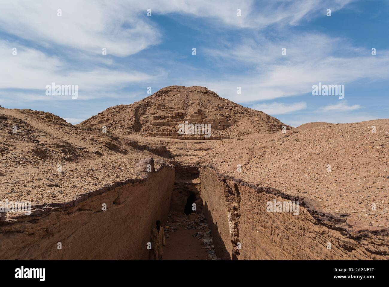 K-1 (Ku. 1) Pyramide, El-Kurru bei Karima, Nordsudan Stockfoto