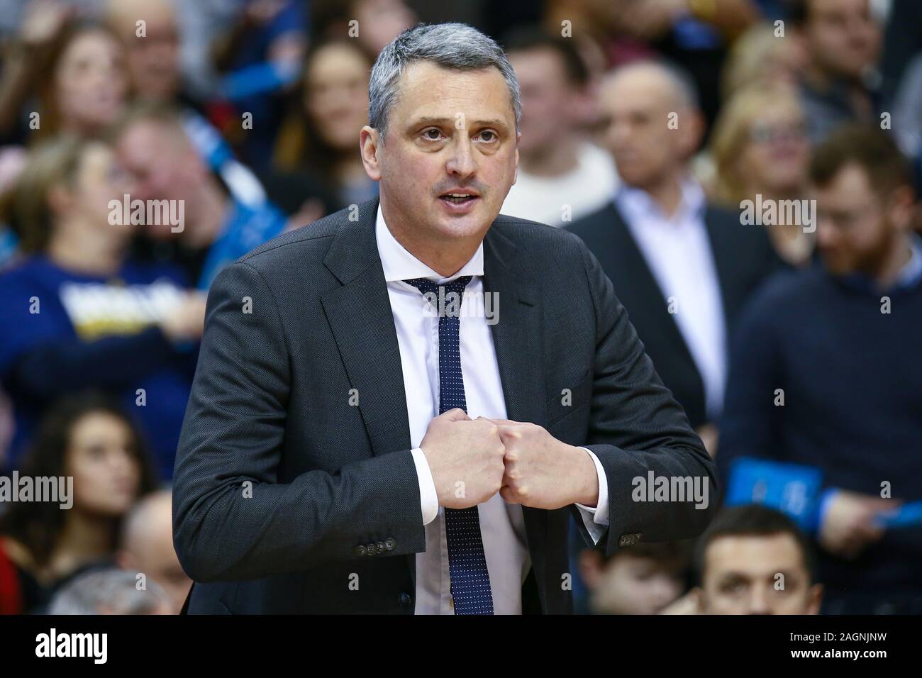 Berlin, Deutschland, 18. Dezember 2019: Dejan Radonijc Head Coach des FC Bayern München Basketball während der euroleague Basketball match Stockfoto