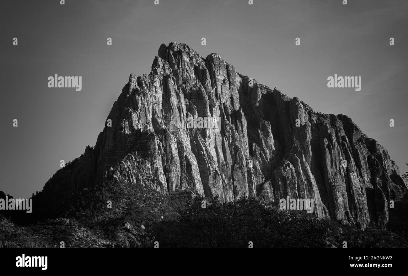 Zion National Park ist ein southwest Utah Naturschutzgebiet von steilen Klippen der Zion Canyon unterschieden. Stockfoto