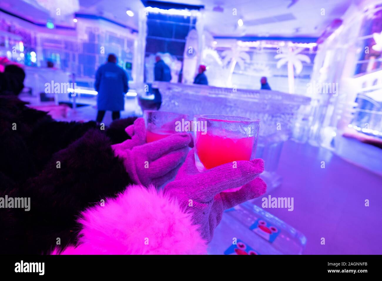 Minus5 Eisbar im The Shoppes at Mandalay Place, Las Vegas, NV, USA Stockfoto