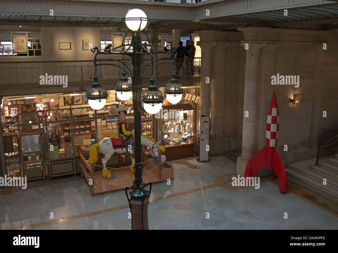 Im Foyer des Comics Art Museum, Belgien, Brüssel Stockfoto